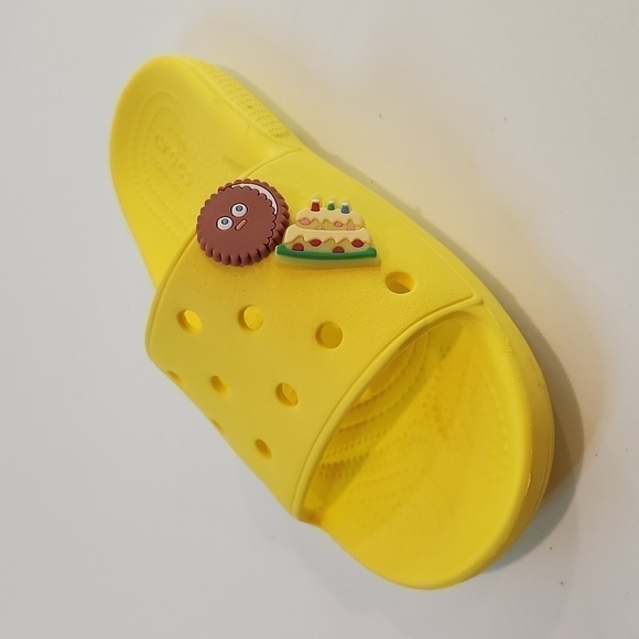 Crocs Classic Slide Sandals 206121 Yellow Slip On Unisex Men's Sz 4 Women's Sz 6 - Picture 12 of 15